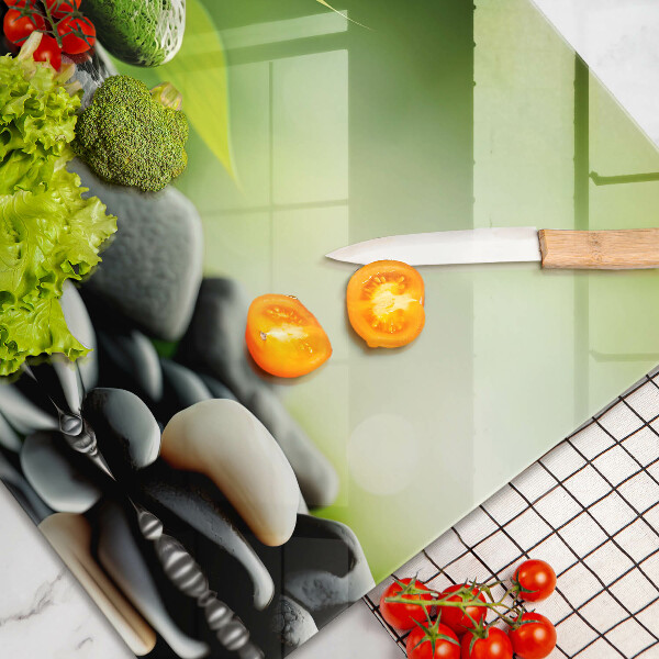 Skydd för induktionsspis elegant Zen bambu stenar