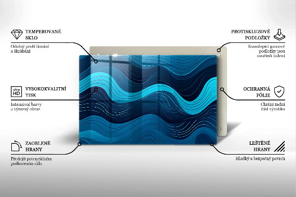 Skydd för induktionsspis elegant Abstrakta vågor