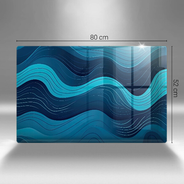 Skydd för induktionsspis elegant Abstrakta vågor