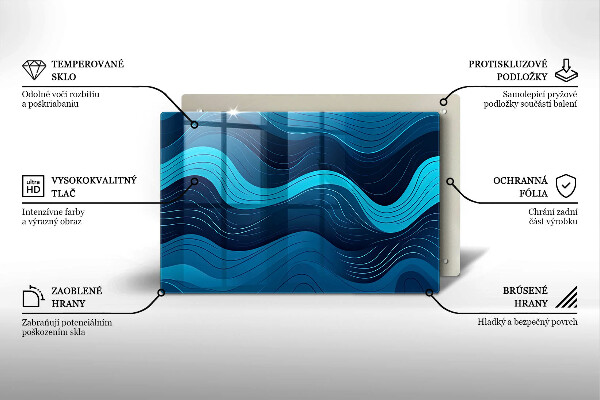 Skydd för induktionsspis elegant Abstrakta vågor
