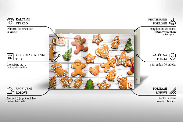 Skydd för induktionsspis elegant Jul pepparkakor