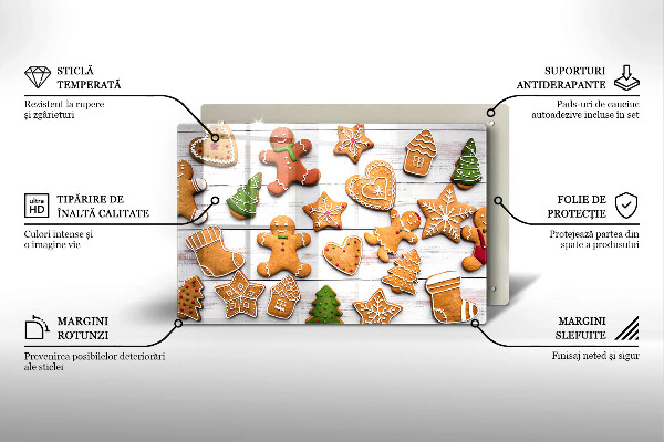 Skydd för induktionsspis elegant Jul pepparkakor