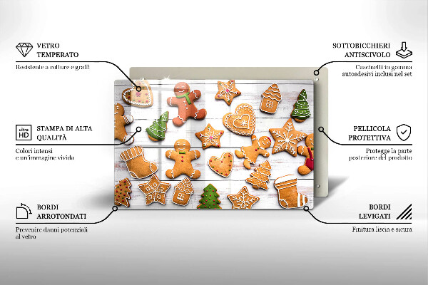 Skydd för induktionsspis elegant Jul pepparkakor