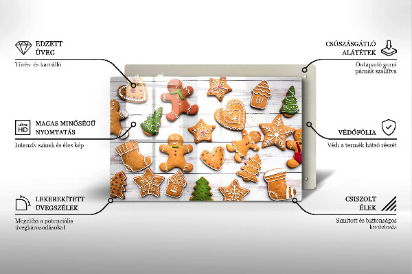 Skydd för induktionsspis elegant Jul pepparkakor