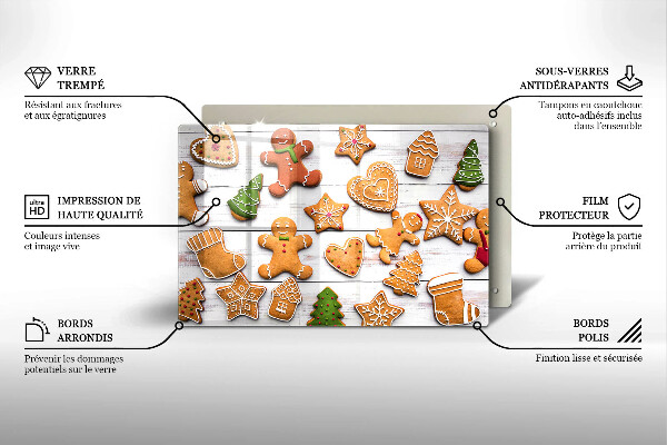 Skydd för induktionsspis elegant Jul pepparkakor