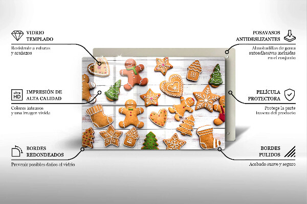 Skydd för induktionsspis elegant Jul pepparkakor