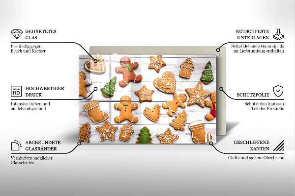 Skydd för induktionsspis elegant Jul pepparkakor