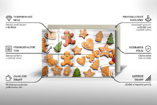 Skydd för induktionsspis elegant Jul pepparkakor