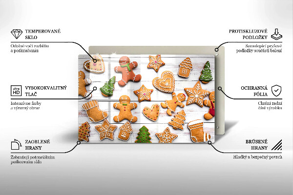 Skydd för induktionsspis elegant Jul pepparkakor