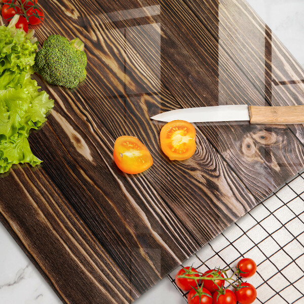 Skydd för induktionsspis elegant Trästruktur