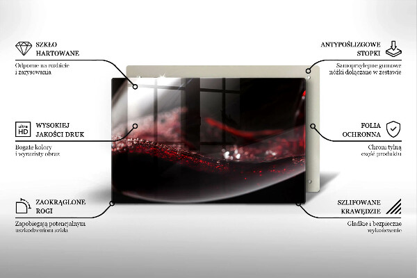 Skydd för induktionsspis elegant Rött vin i ett glas