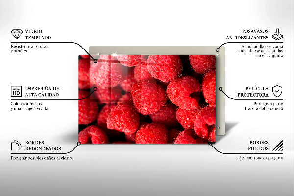 Skydd för induktionsspis elegant Hallonfrukt
