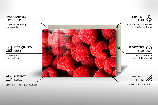 Skydd för induktionsspis elegant Hallonfrukt