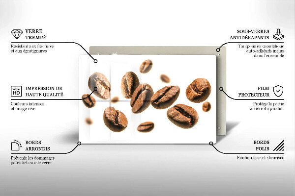 Skydd för induktionsspis elegant Kaffebönor