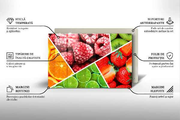 Skydd för induktionsspis elegant Färgglada frukter