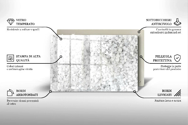Skydd för induktionsspis elegant Saltkristaller