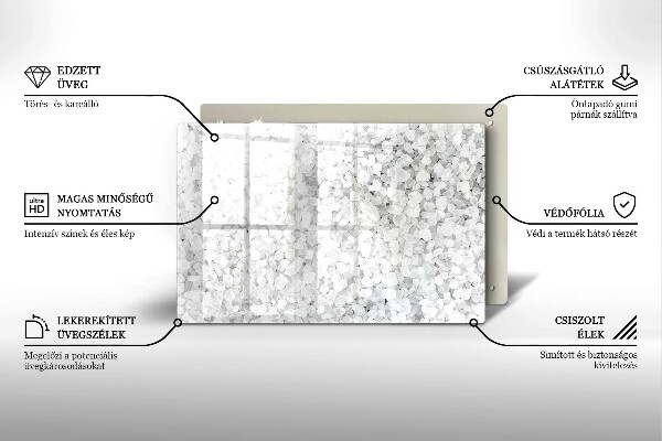 Skydd för induktionsspis elegant Saltkristaller