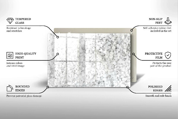 Skydd för induktionsspis elegant Saltkristaller