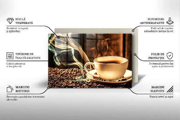 Skydd för induktionsspis elegant Kopp och kaffebönor