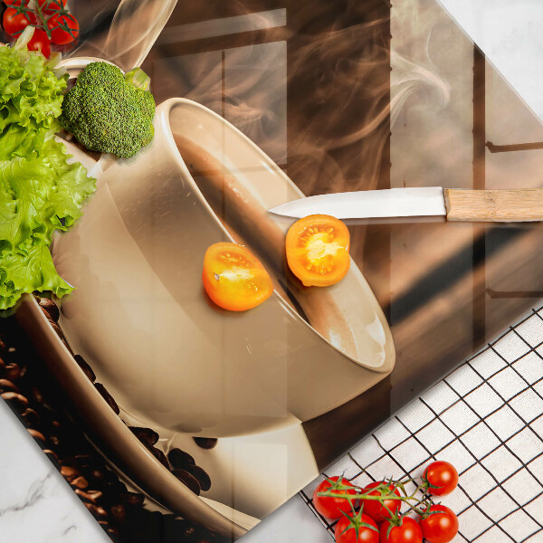 Skydd för induktionsspis elegant Kopp och kaffebönor