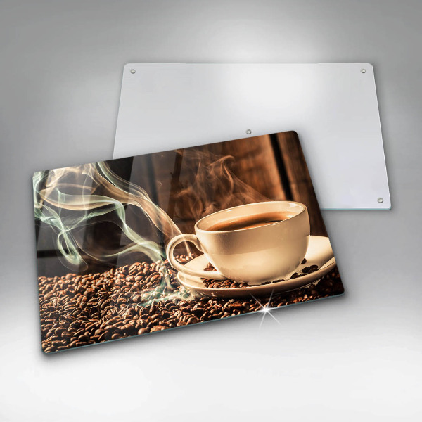 Skydd för induktionsspis elegant Kopp och kaffebönor