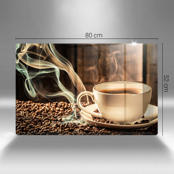 Skydd för induktionsspis elegant Kopp och kaffebönor