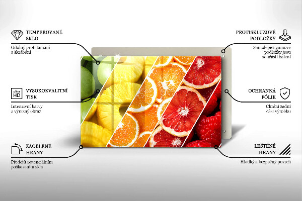 Skydd för induktionsspis elegant Färgglada frukter