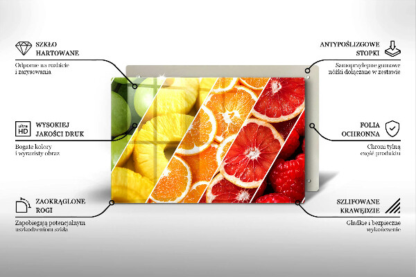 Skydd för induktionsspis elegant Färgglada frukter