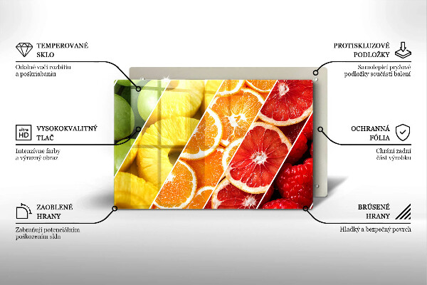 Skydd för induktionsspis elegant Färgglada frukter