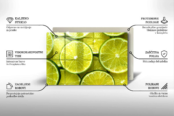 Skydd för induktionsspis elegant Limeskivor