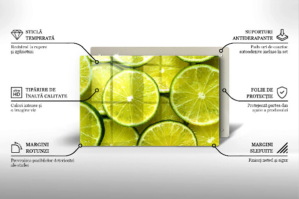 Skydd för induktionsspis elegant Limeskivor