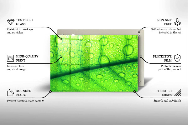 Skydd för induktionsspis elegant Närbild av ett löv