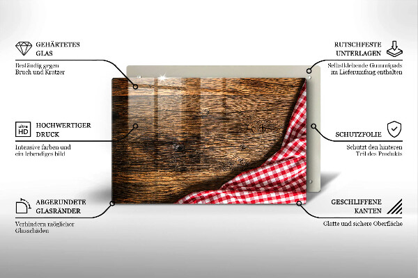 Skydd för induktionsspis elegant Träbord