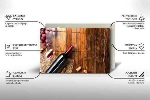 Spisskyddsplatta elegant En flaska rött vin