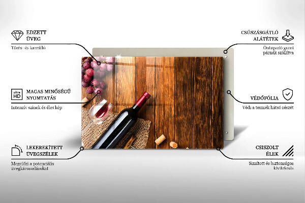 Spisskyddsplatta elegant En flaska rött vin