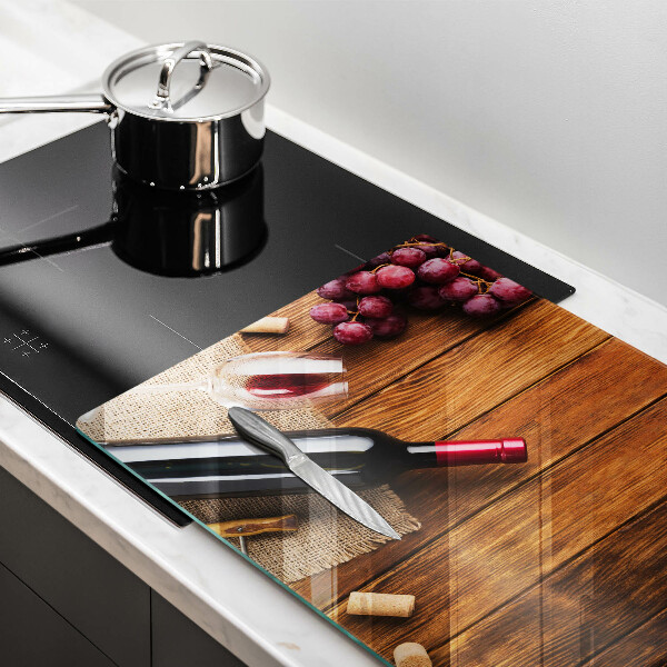 Spisskyddsplatta elegant En flaska rött vin