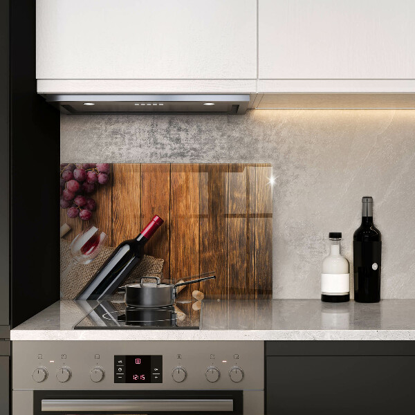 Spisskyddsplatta elegant En flaska rött vin