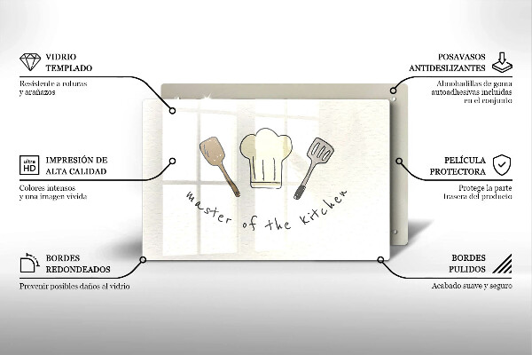 Spisskyddsplatta elegant Kökets mästare