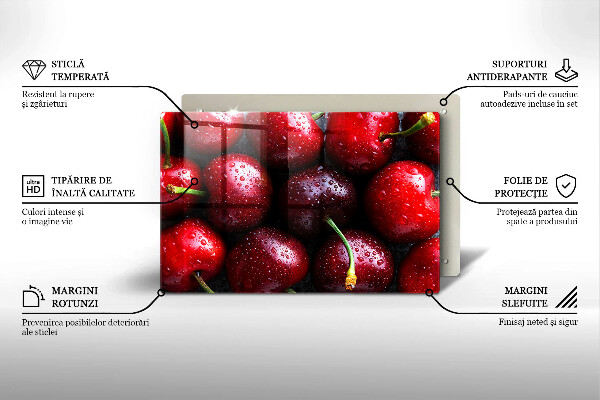 Spisskyddsplatta elegant Närbild av körsbär