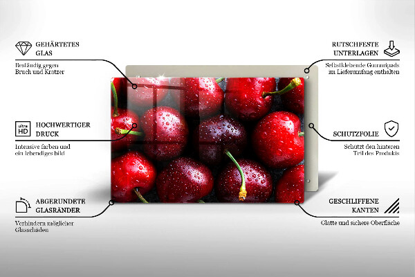 Spisskyddsplatta elegant Närbild av körsbär