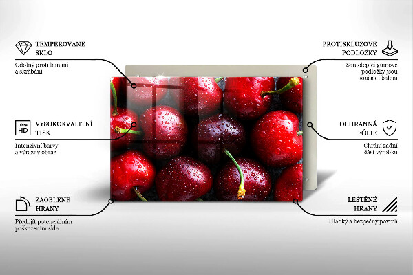 Spisskyddsplatta elegant Närbild av körsbär