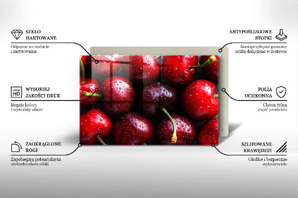 Spisskyddsplatta elegant Närbild av körsbär