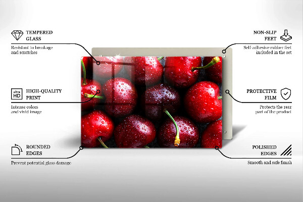 Spisskyddsplatta elegant Närbild av körsbär