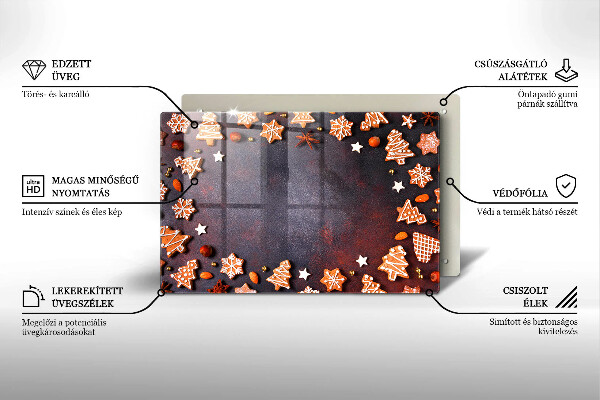 Spisskyddsplatta elegant Jul pepparkakor