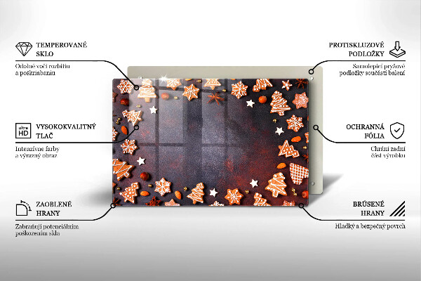 Spisskyddsplatta elegant Jul pepparkakor