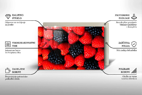 Spisskyddsplatta elegant Hallon och björnbär