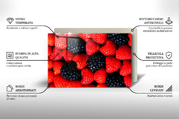 Spisskyddsplatta elegant Hallon och björnbär