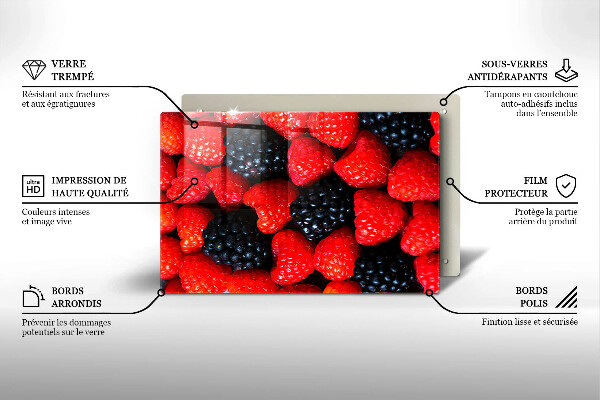 Spisskyddsplatta elegant Hallon och björnbär