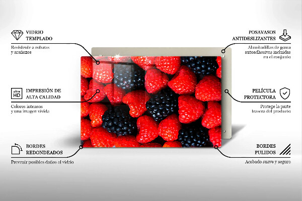 Spisskyddsplatta elegant Hallon och björnbär