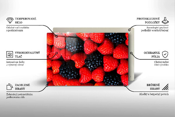 Spisskyddsplatta elegant Hallon och björnbär